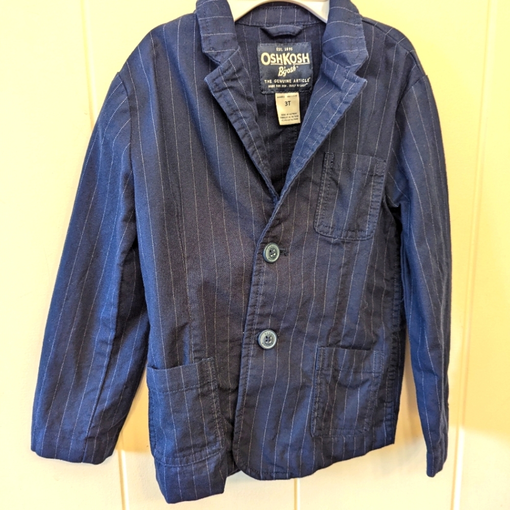 OshKosh Jacket 🧥 3T Navy Striped